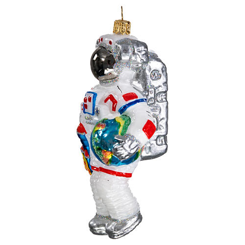Astronaut blown glass Christmas tree ornament 3