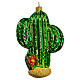 Kaktus, Weihnachtsbaumschmuck aus mundgeblasenem Glas s1