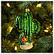 Cactus blown glass Christmas tree decoration s2