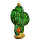 Cactus blown glass Christmas tree decoration s4