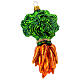 Carrot bunch blown glass Christmas tree decoration s3