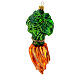 Carrot bunch blown glass Christmas tree decoration s4