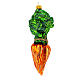 Carrot bunch blown glass Christmas tree decoration s5