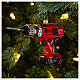 Electric drill blown glass Christmas tree decoration s2