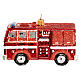 NY fire truck Christmas tree ornament in blown glass s1