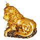 Lion lying in blown glass Christmas tree ornament s4