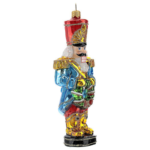 Nutcracker Christmas tree ornament in blown glass 4