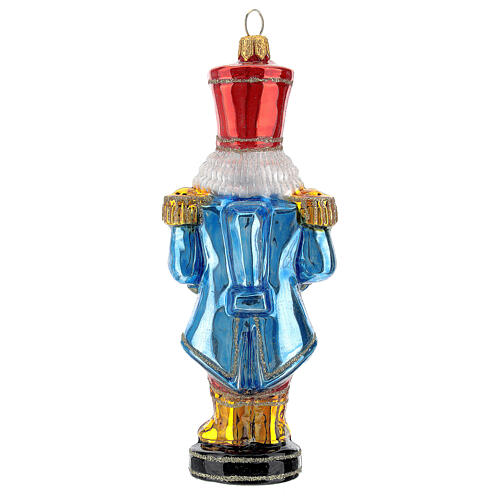 Nutcracker Christmas tree ornament in blown glass 5