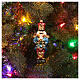 Nutcracker Christmas tree ornament in blown glass s4