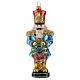 Nutcracker Christmas tree ornament in blown glass s1