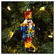 Nutcracker Christmas tree ornament in blown glass s2