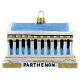 Parthenon Christmas tree ornament in blown glass s1