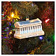 Parthenon Christmas tree ornament in blown glass s2