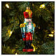 Classic nutcracker blown glass Christmas tree decoration s2