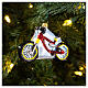 Mountain bike blown glass Christmas tree decoration s2