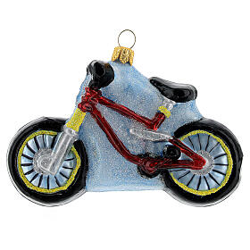 Mountain bike addobbo vetro soffiato albero Natale