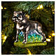 American bulldog blown glass Christmas tree decoration s2
