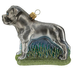 Bulldog américain décoration verre soufflé pour sapin