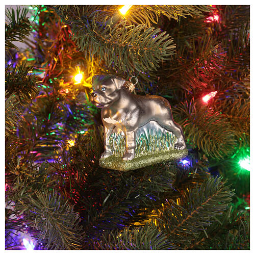 American bulldog Christmas tree ornament 2