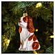 Cavalier King Charles spaniel blown glass Christmas tree decoration s2