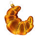 Croissant Christmas tree decoration in blown glass s5