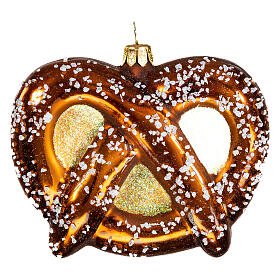 Pretzel addobbo vetro soffiato albero Natale