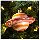 Saturn blown glass Christmas tree decoration s2