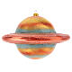 Saturn Christmas tree decoration in blown glass s1
