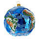 Earth Christmas tree decoration in blown glass s1
