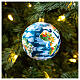 Earth Christmas tree decoration in blown glass s2