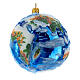 Earth Christmas tree decoration in blown glass s3