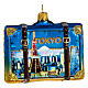 Tokyo suitcase blown glass Christmas tree decoration s1