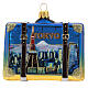 Tokyo suitcase Christmas ornament in blown glass s1