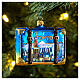 Tokyo suitcase Christmas ornament in blown glass s2