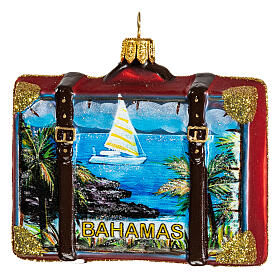 Valigia Bahamas addobbo vetro soffiato albero natale