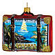 Bahamas suitcase Christmas ornament in blown glass s1
