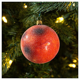 Mars Christmas tree ornament blown glass