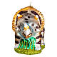 Triceratops blown glass Christmas tree decoration s6