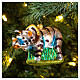 Triceratops Christmas tree decoration in blown glass s2