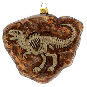 Squelette dinosaure décoration verre soufflé sapin Noël