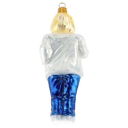 Woman doctor blown glass Christmas tree decoration 5