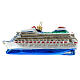 Cruise ship Christmas tree decoration in blown glass s1
