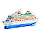 Cruise ship Christmas tree decoration in blown glass s3