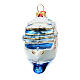 Cruise ship Christmas tree decoration in blown glass s5