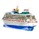 Cruise ship Christmas tree decoration in blown glass s6