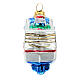 Cruise ship Christmas tree decoration in blown glass s8