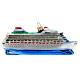 Cruise ship Christmas tree decoration in blown glass s9