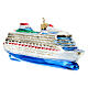Cruise ship Christmas tree decoration in blown glass s4