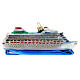 Cruise ship Christmas tree decoration in blown glass s8