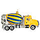 Concrete mixer truck with Christmas tree decoration in blown glass s6